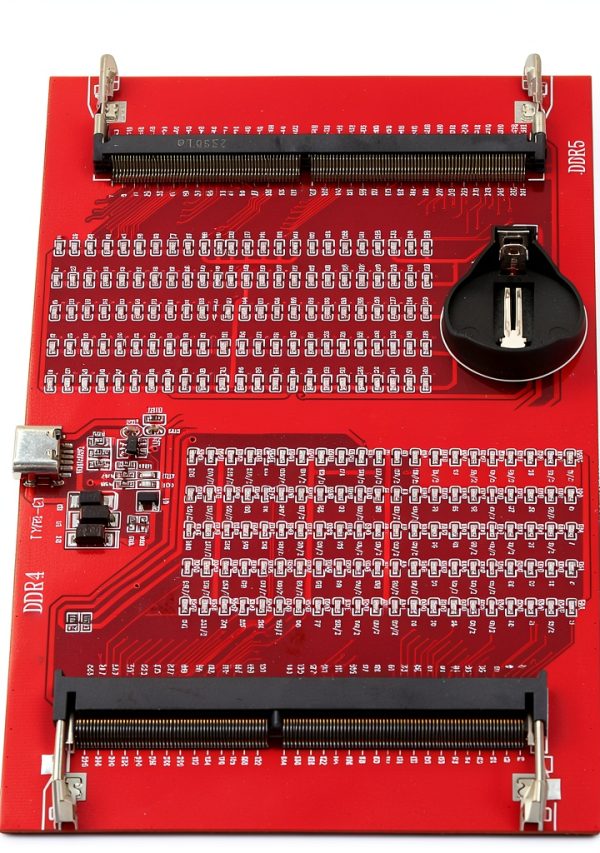 WALFRONT DDR5 DDR4 Memory Tester Red Rectangular PCB 7.87x4.33in-5