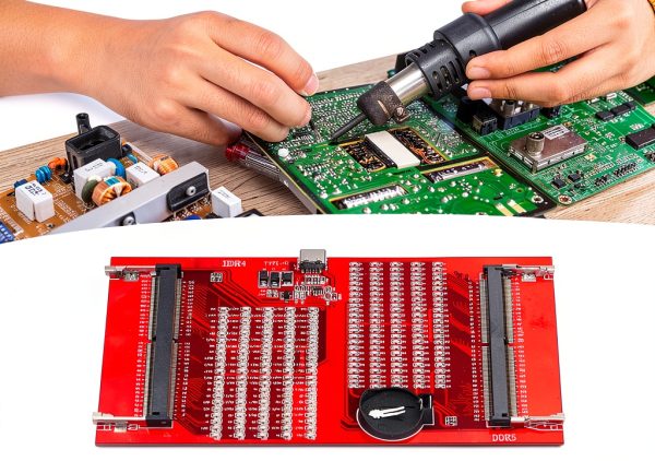 WALFRONT DDR5 DDR4 Memory Tester Red Rectangular PCB 7.87x4.33in-3
