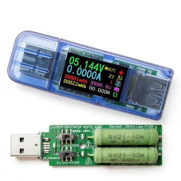 AVHzY USB Multimeter 0.96‑inch IPS LCD, 3C Test & Power‑Off Storage-0