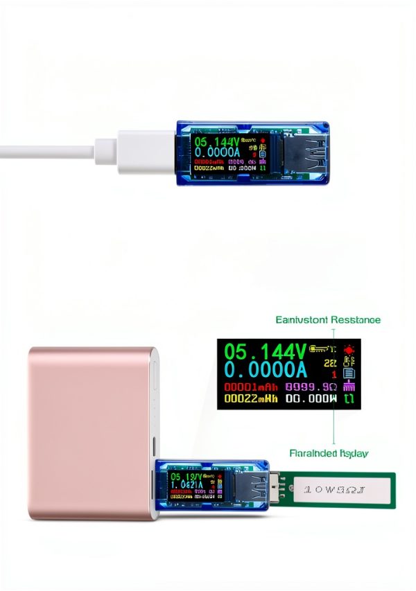 AVHzY USB Multimeter 0.96‑inch IPS LCD, 3C Test & Power‑Off Storage-7